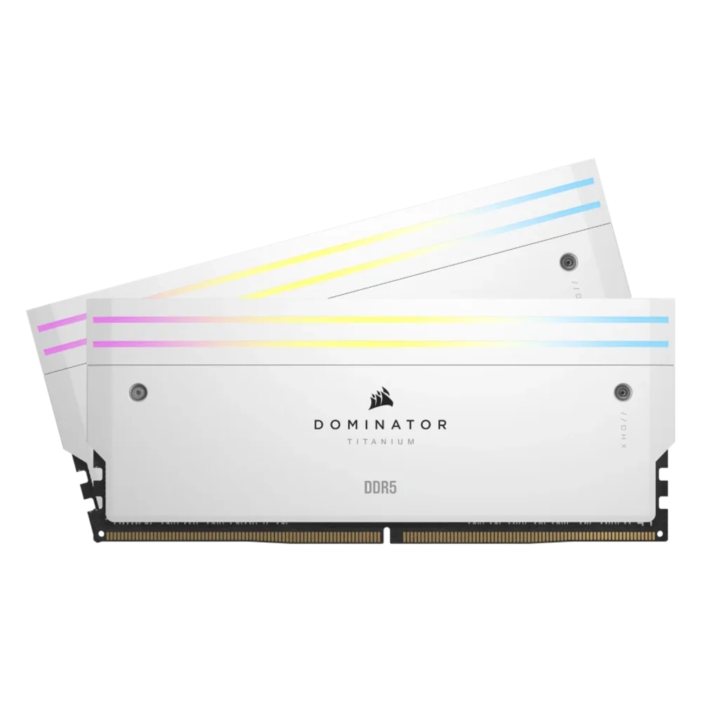 Corsair Dominator Titanium RGB 32GB (2x16GB) DDR5-6000 CL30 Desktop Memory White