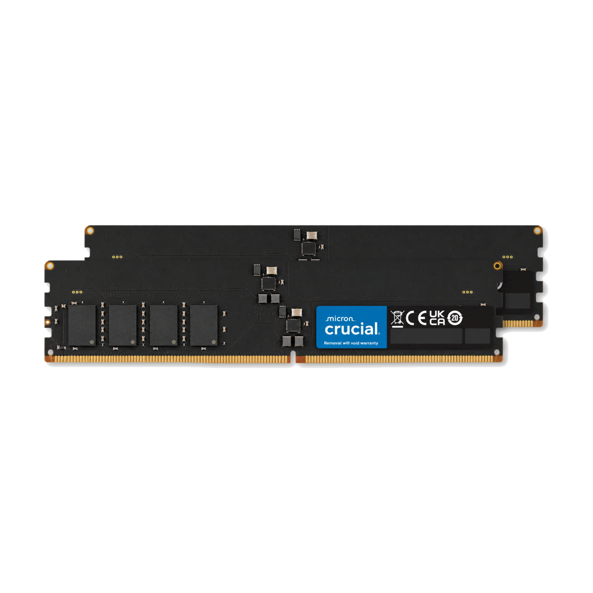 Crucial 128GB (2x64GB) DDR5-6400 CUDIMM CL52 Desktop Memory Black