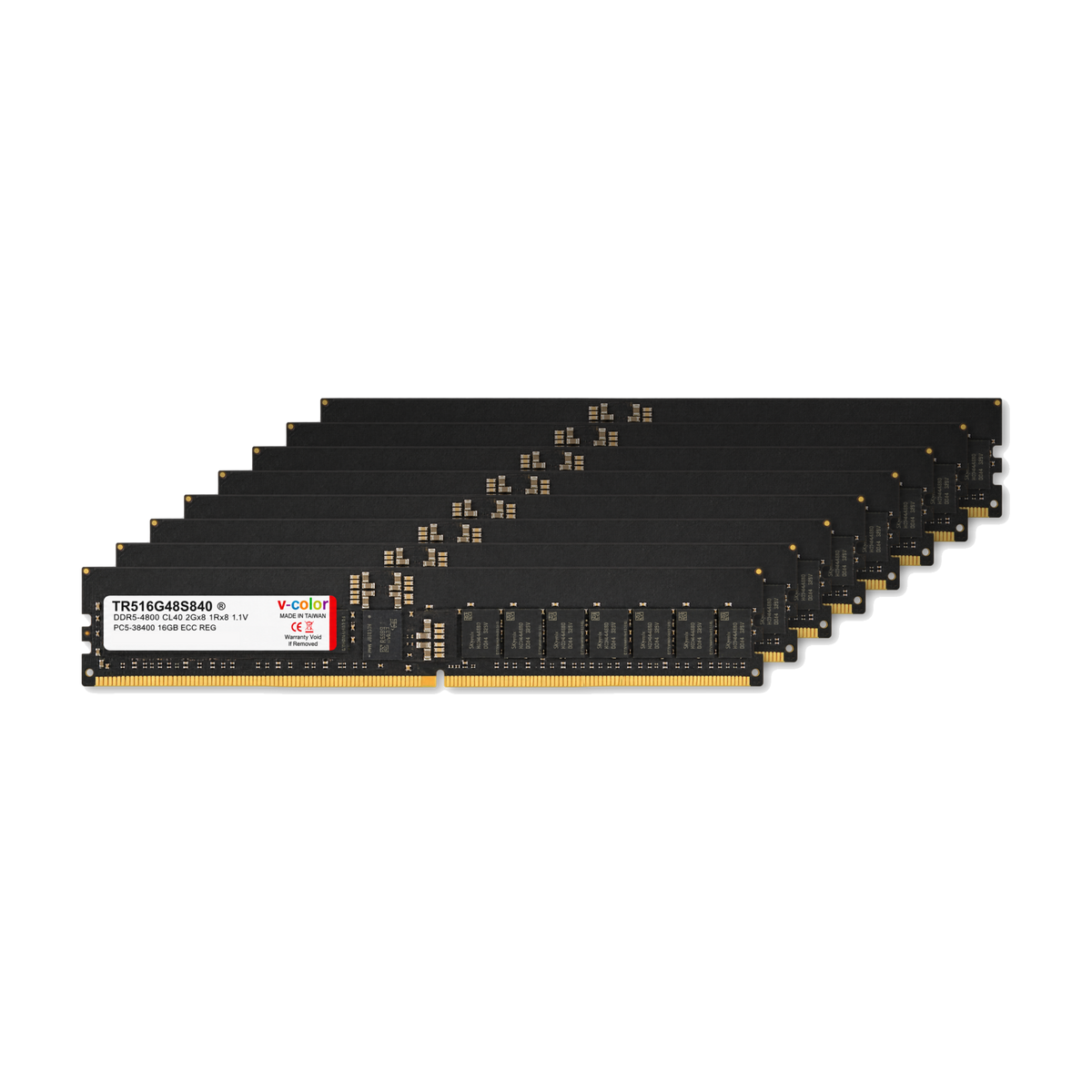 v-color 128GB (8x16GB) 4800 DDR5 RDIMM ECC Registered Server RAM Memory Kit TR516G48S840O