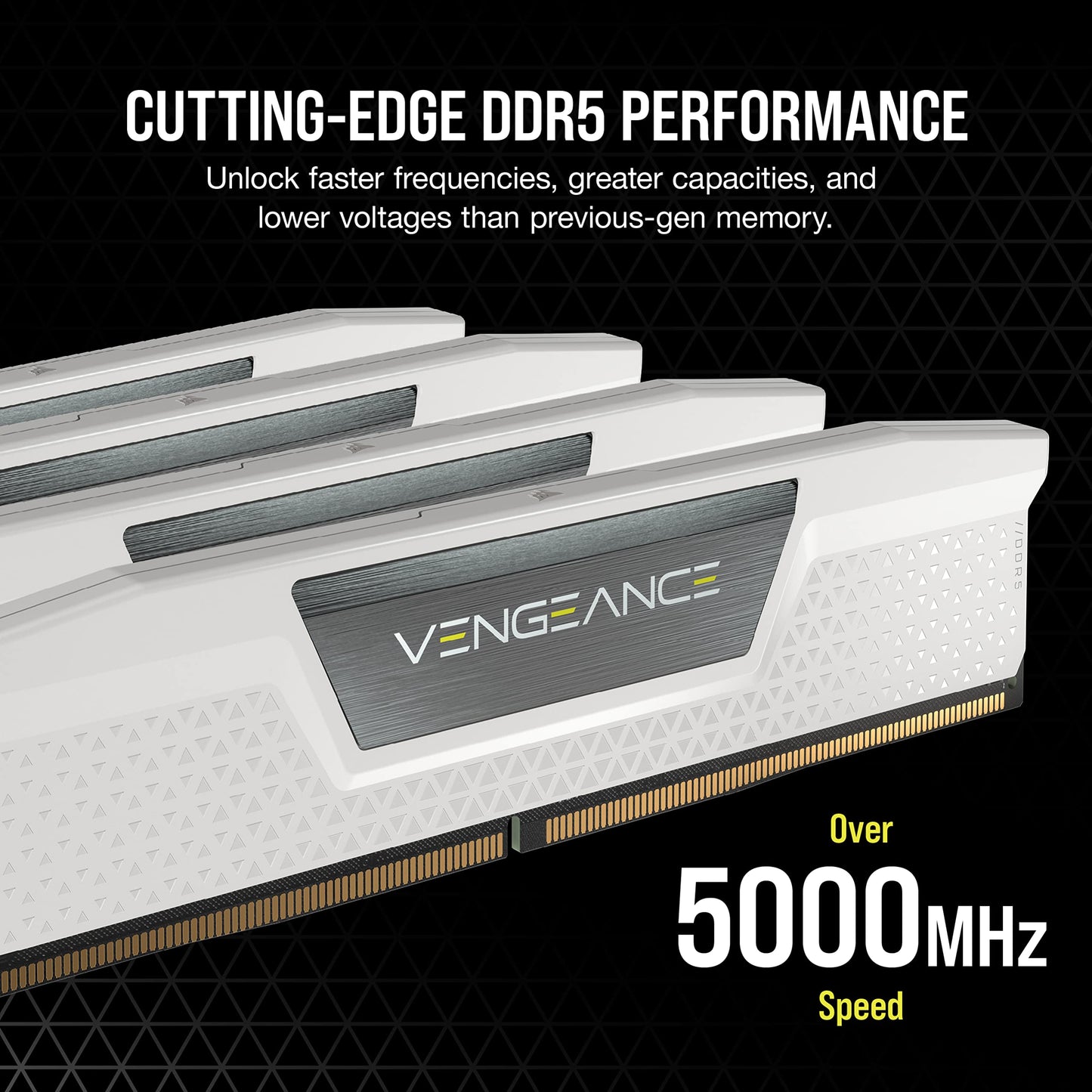 Corsair Vengeance 64GB DDR5-5200 White - Close Up