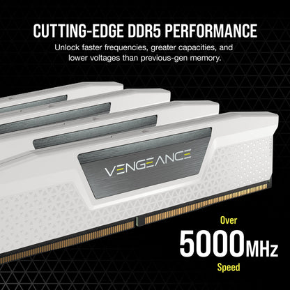 Corsair Vengeance 64GB DDR5-5200 White - Close Up