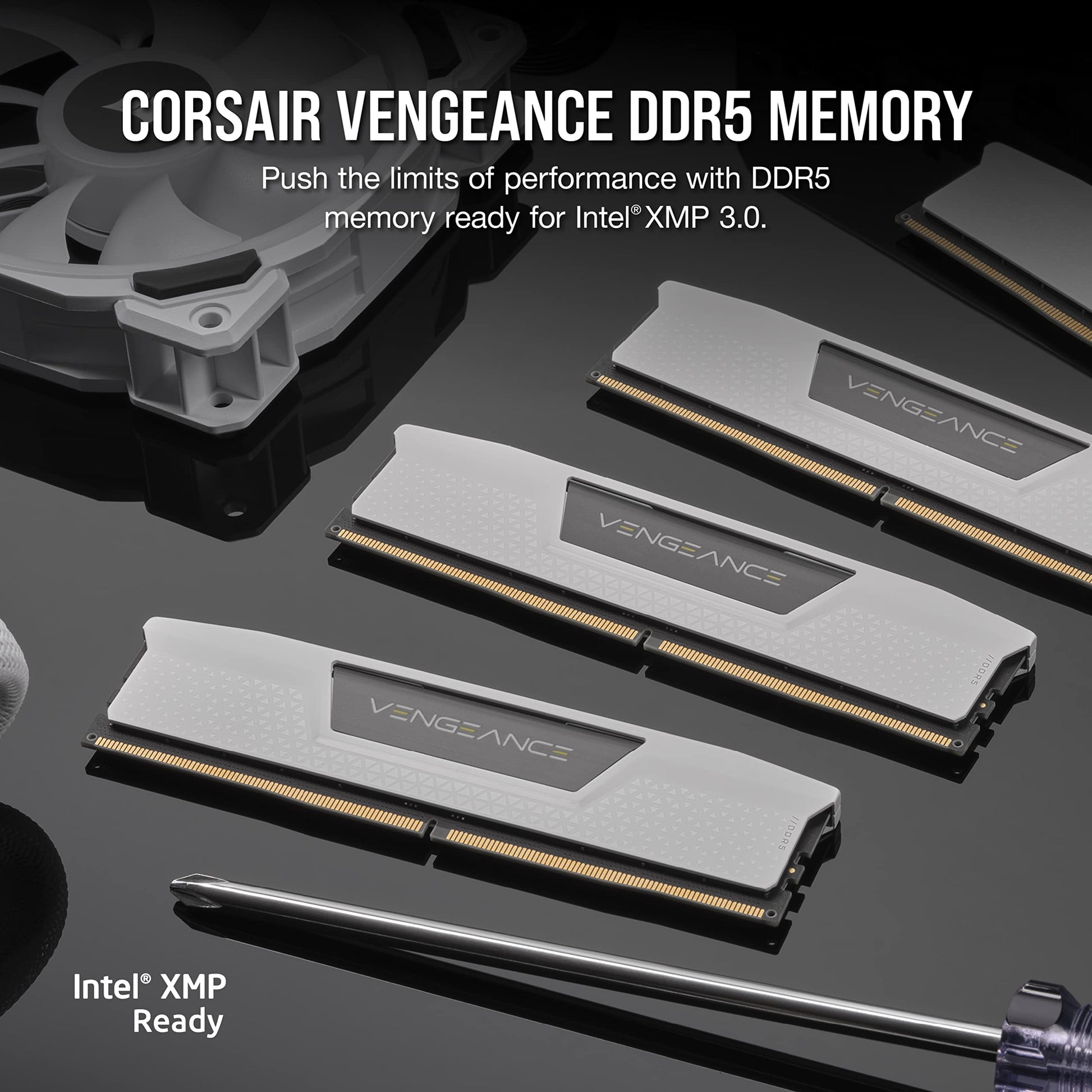 Corsair Vengeance 64GB DDR5-5200 White - Side View