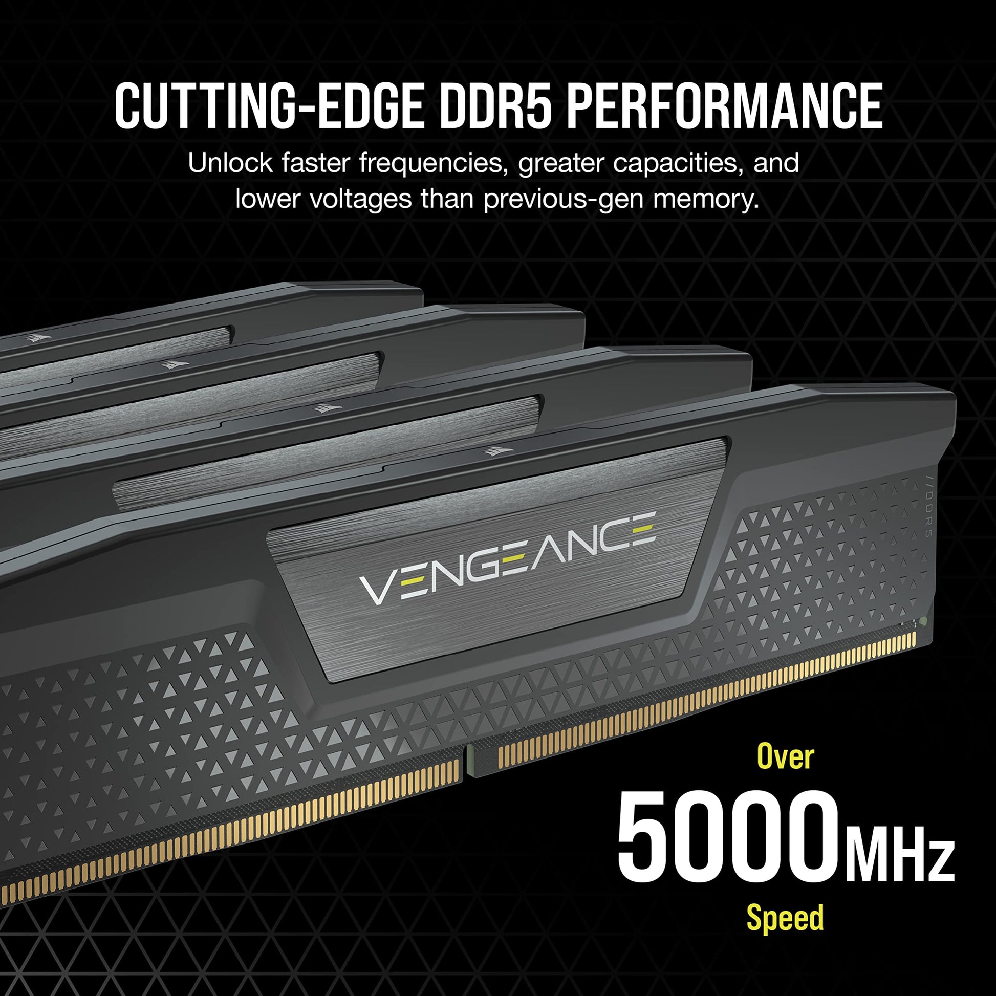 Corsair Vengeance 64GB DDR5-5200 Black - Close Up
