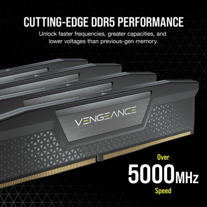 Corsair Vengeance 64GB DDR5-5200 Black - Close Up