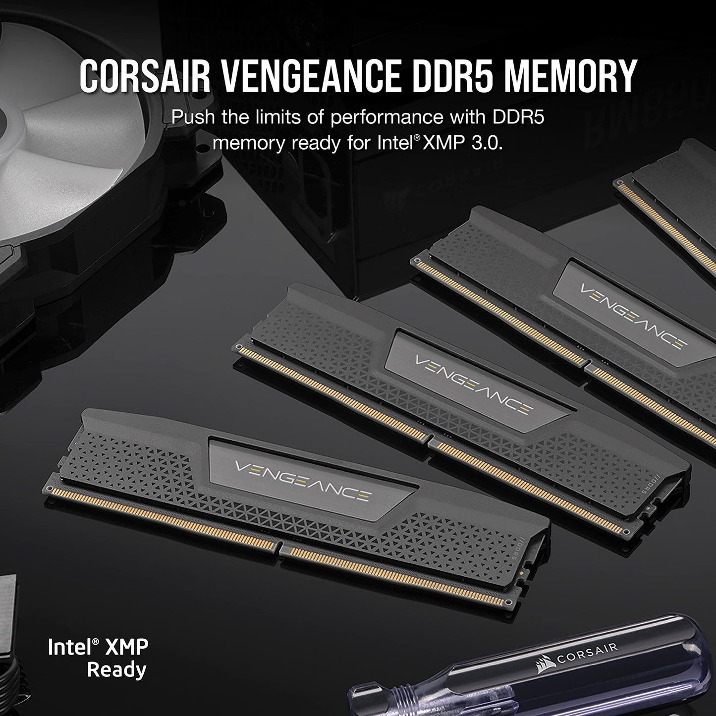 Corsair Vengeance 64GB DDR5-5200 Black - Side View