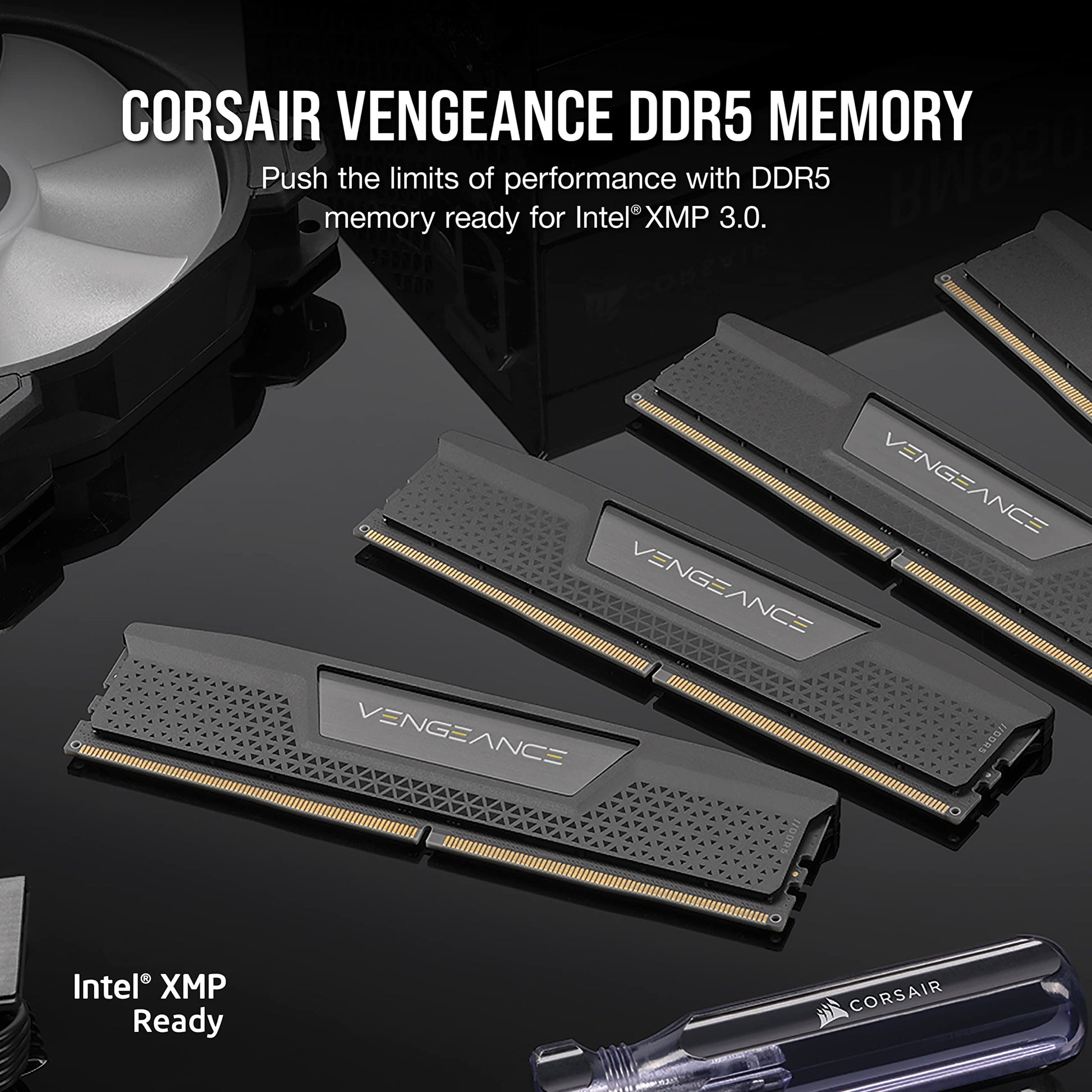 Corsair Vengeance 64GB DDR5-5200 Black - Side View