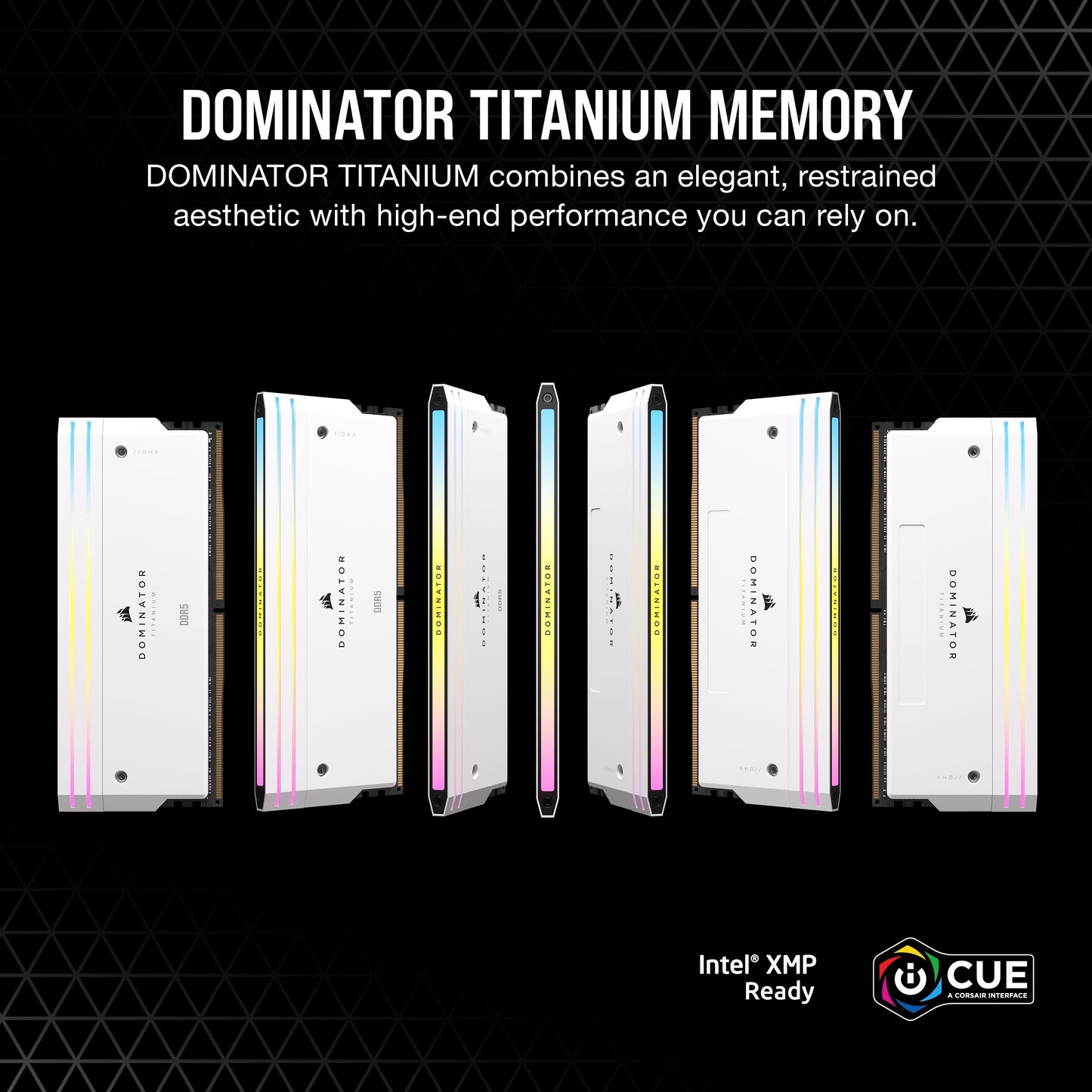 Corsair Dominator Titanium RGB 64GB DDR5-6400 White - Side View