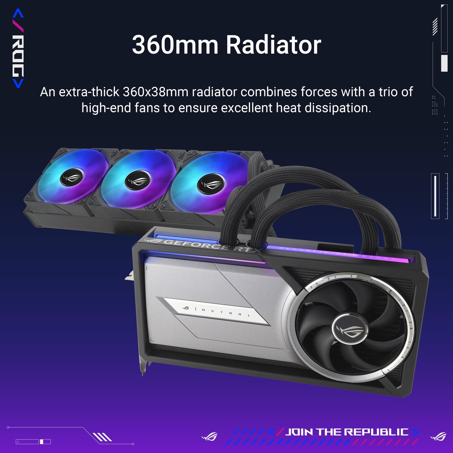 ASUS ROG Astral LC RTX 5090 32GB - Side View