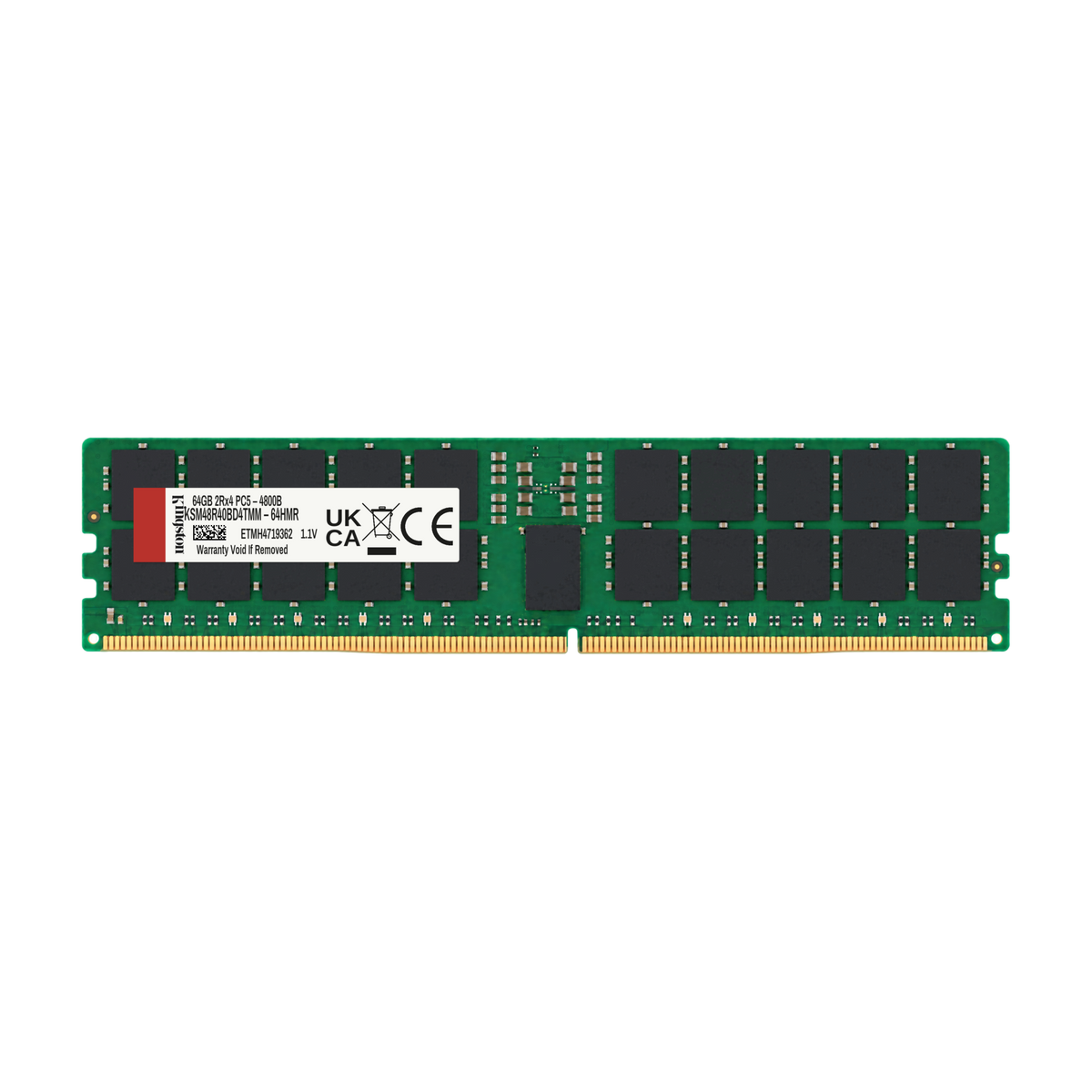 Kingston 64GB 4800 DDR5 RDIMM ECC Registered Server RAM Memory Module KSM48R40BD4TMM-64HMR