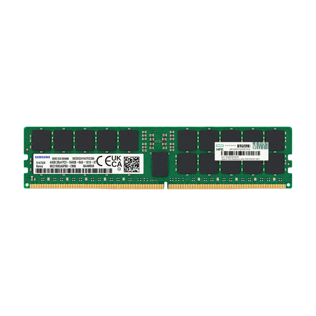 HPE 64GB 4800 DDR5 RDIMM ECC Registered SmartMemory P43331-B21