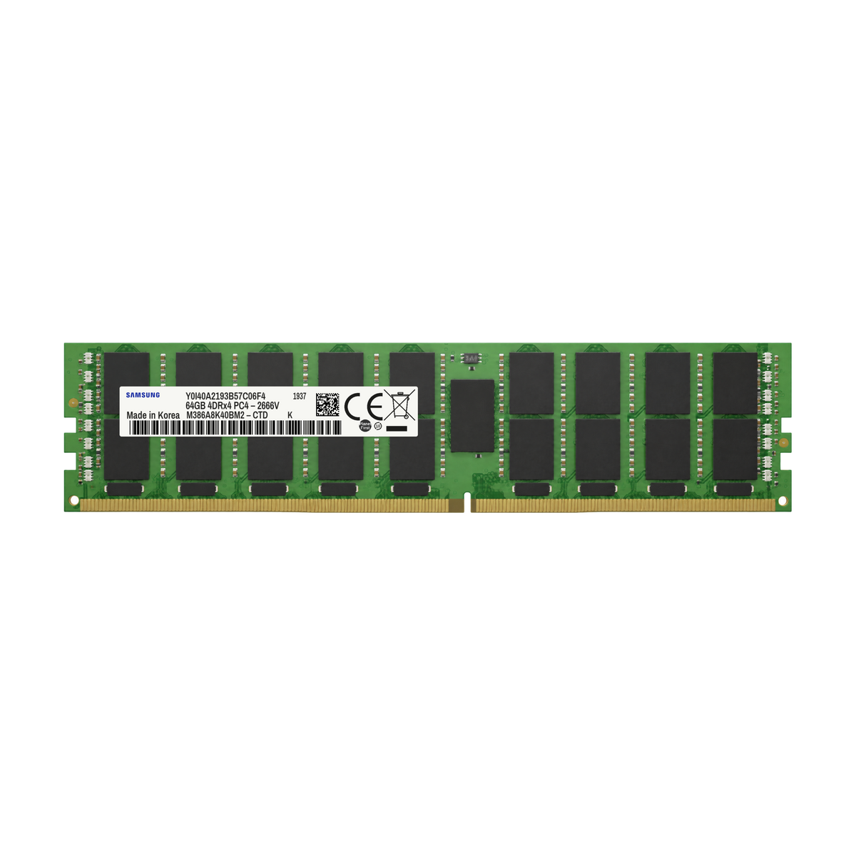 Samsung 64GB PC4-2666V DDR4 LRDIMM ECC Registered Server RAM M386A8K40BM2-CTD (HPE 850882-001)