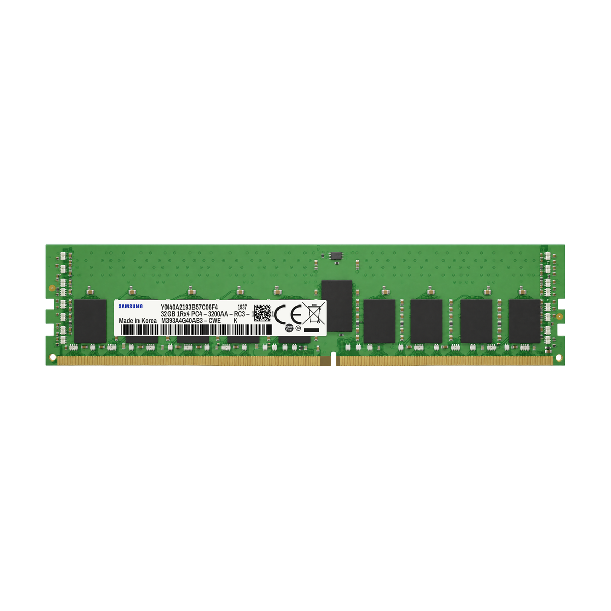 Samsung 32GB 1Rx4 PC4-3200AA DDR4 RDIMM ECC Registered Server RAM Memory Module M393A4G40AB3-CWE