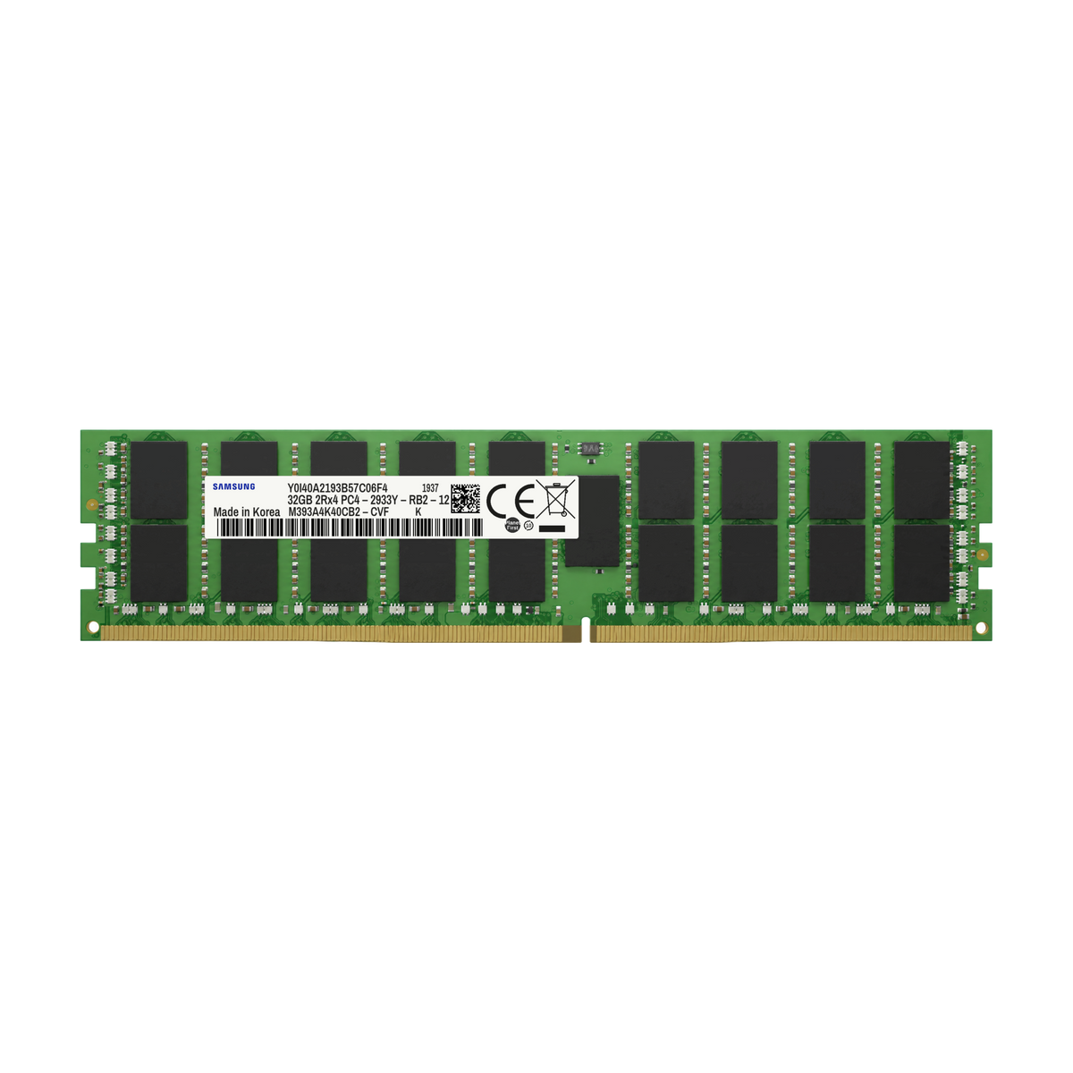 Samsung 32GB 2Rx4 PC4-2933Y DDR4 RDIMM ECC Registered Server RAM Memory Module M393A4K40CB2-CVF