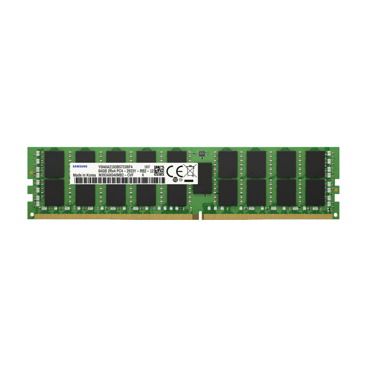 Samsung 64GB 2Rx4 PC4-2933Y DDR4 RDIMM ECC Registered Server RAM Memory Module M393A8G40MB2-CVF (HPE P03053-0A1)