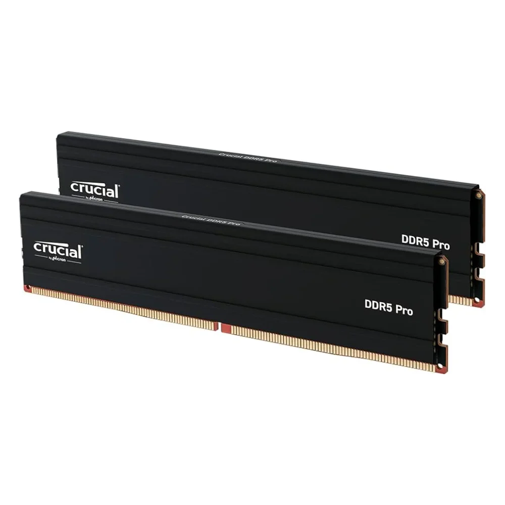 Crucial Pro 32GB (2x16GB) DDR5-6000 CL48 Desktop Memory Black