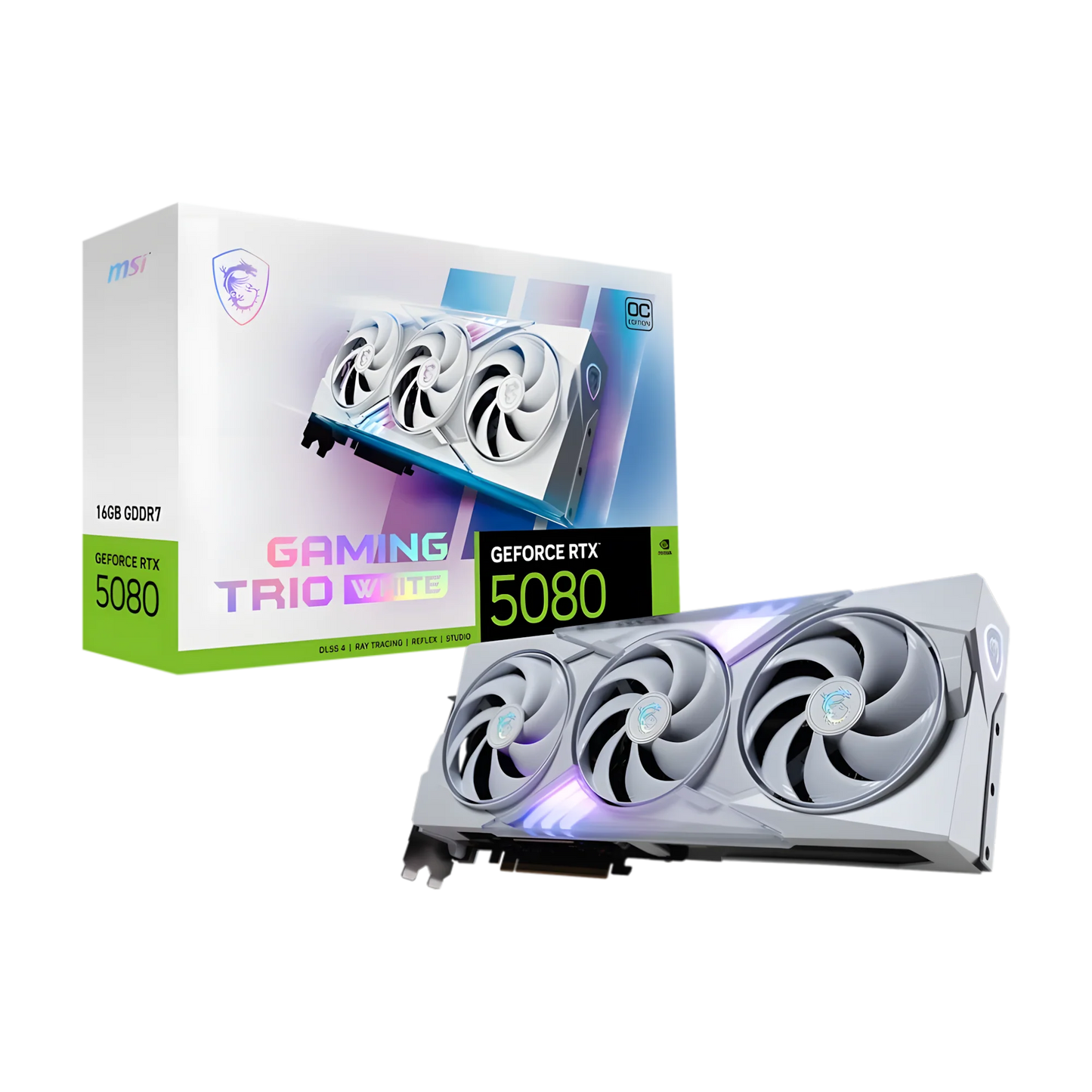 MSI GeForce RTX 5080 16GB GDDR7 Gaming Trio OC White