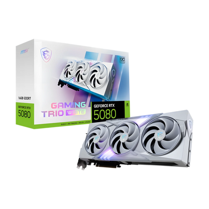 MSI GeForce RTX 5080 16GB GDDR7 Gaming Trio OC White