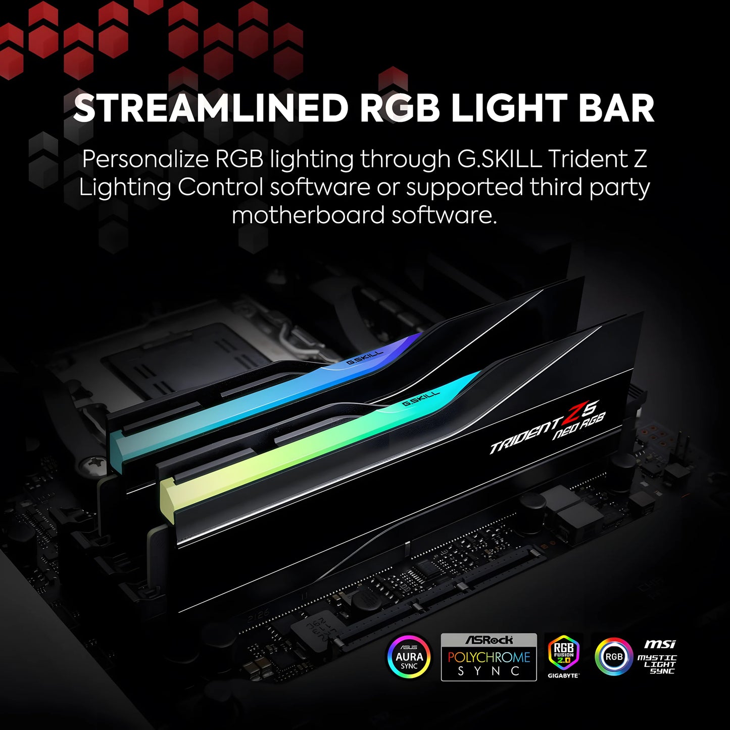 G.Skill Trident Z5 Neo RGB 64GB DDR5-6000 - Close Up