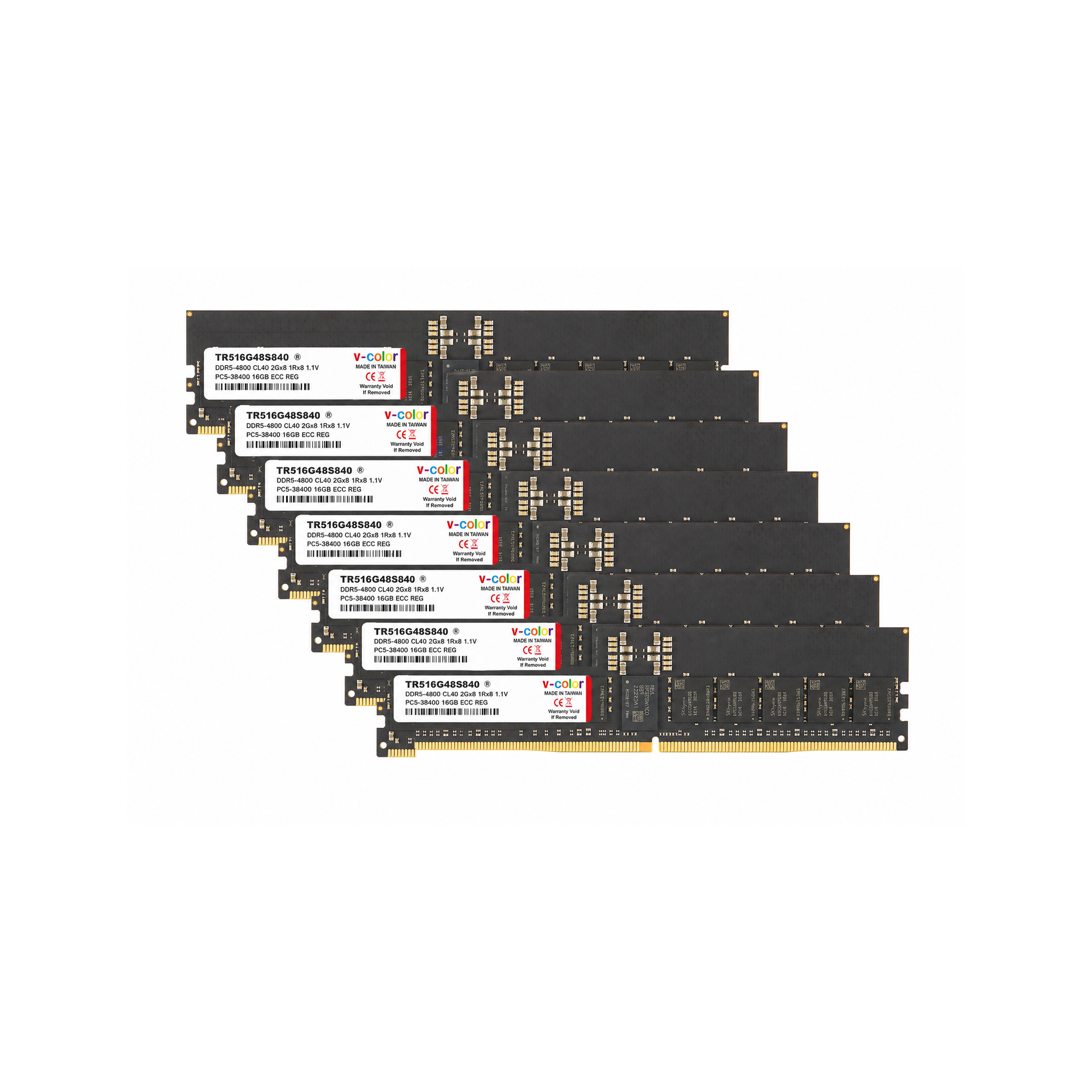 v-color 128GB (8x16GB) 4800 DDR5 RDIMM ECC Registered Server RAM Memory Kit TR516G48S840O
